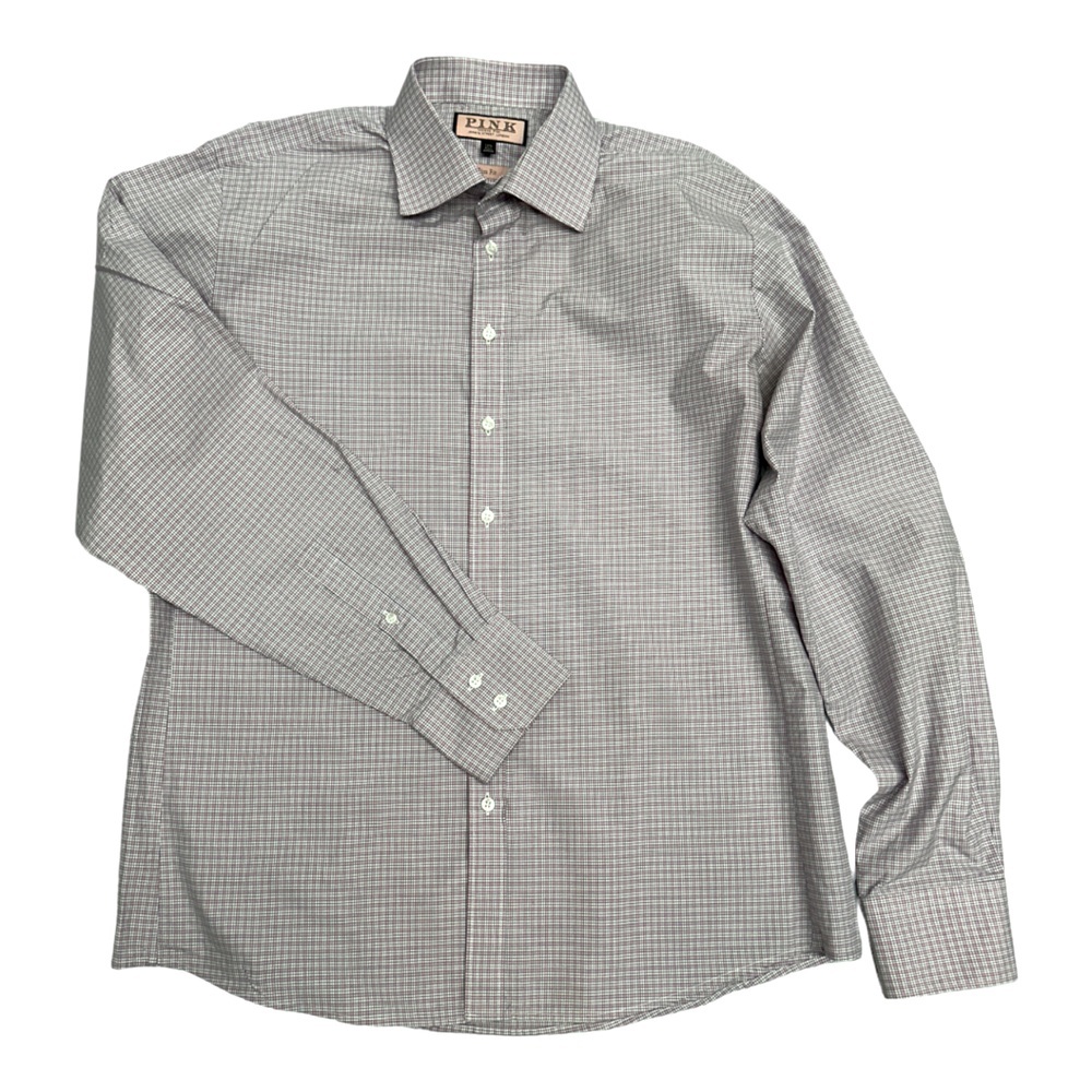 Thomas Pink Dress Shirt Formal Cuff Slim  Fit